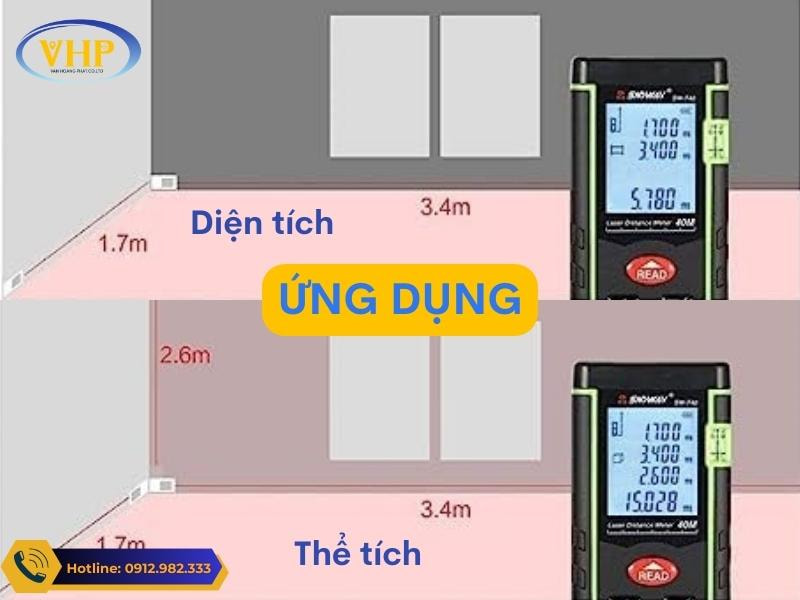 Hướng dẫn bài toán đo diện tích và thể tích của máy SNDWAY M40