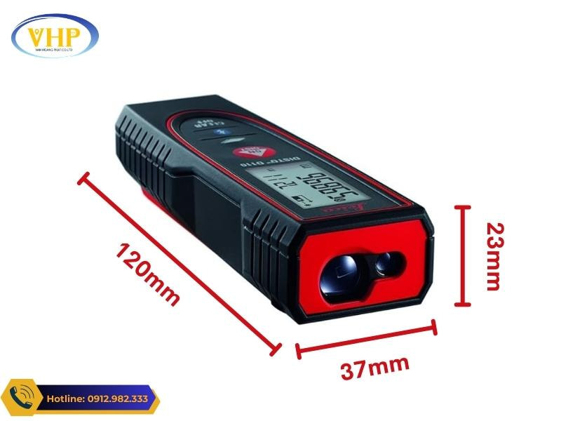 Kích thước  Máy đo khoảng cách Laser Leica DISTO D110