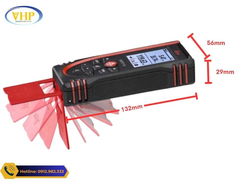 Kích thước máy đo khoảng cách Laser Leica DISTO X3
