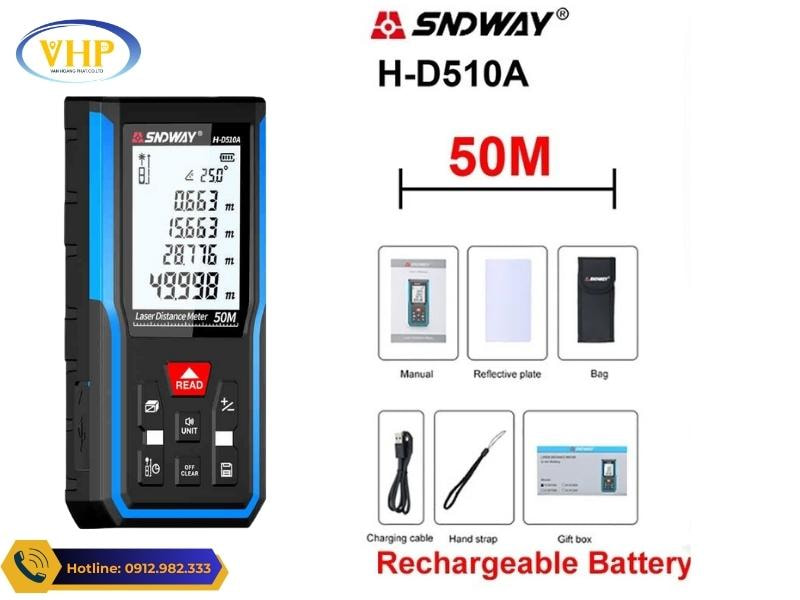 Kinh kiện máy đo khoảng cách Laser SNDWAY M50 chính hãng