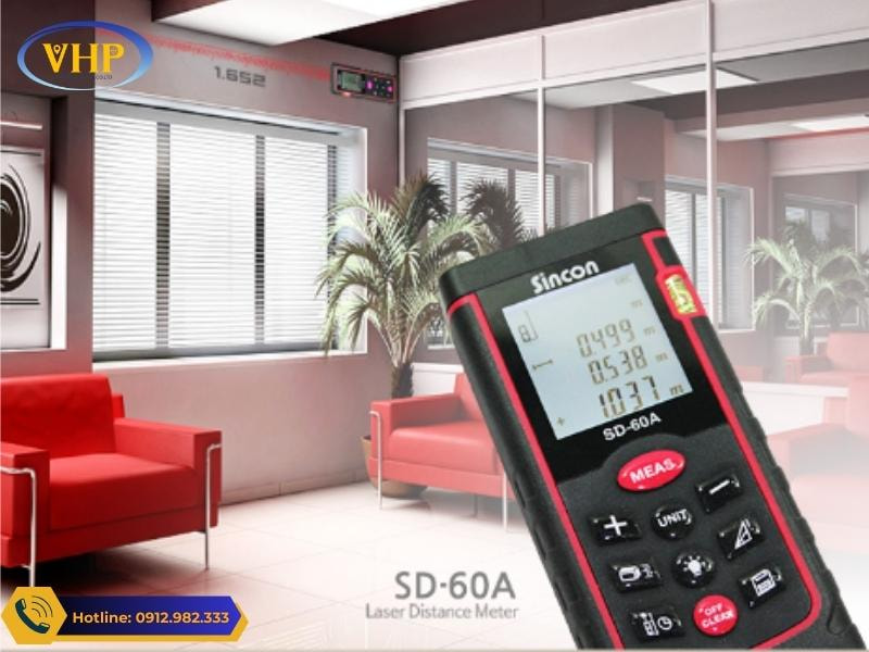 Sử dụng máy đo laser Sincon SD60 ngoài thực tế