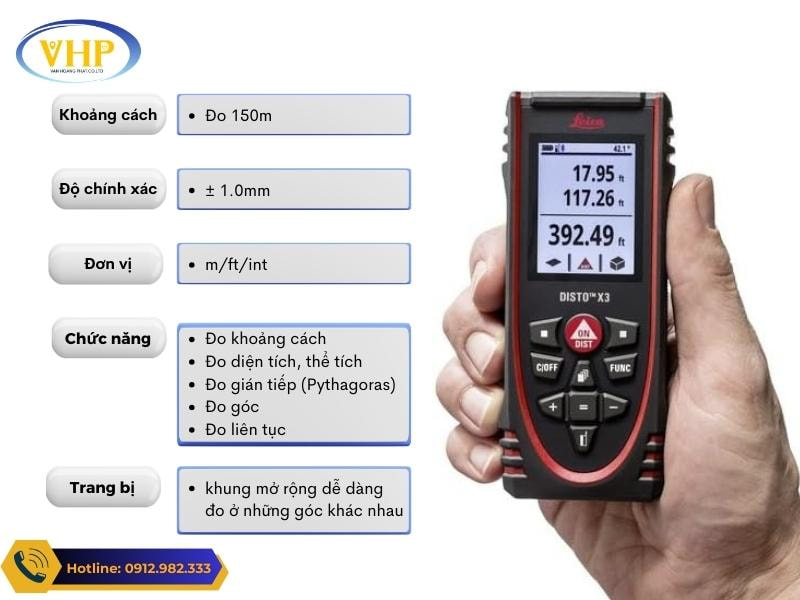 Tính năng nổi bật của máy Leica DISTO X3