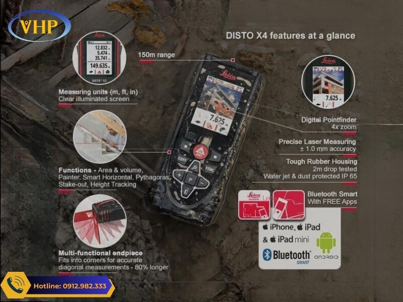 Tính năng nổi bật của máy đo Laser Leica DISTO X4