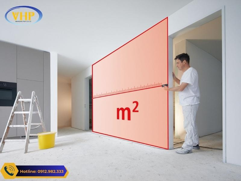 Dùng máy Leica DISTO S910 để đo diện tích một bức tường