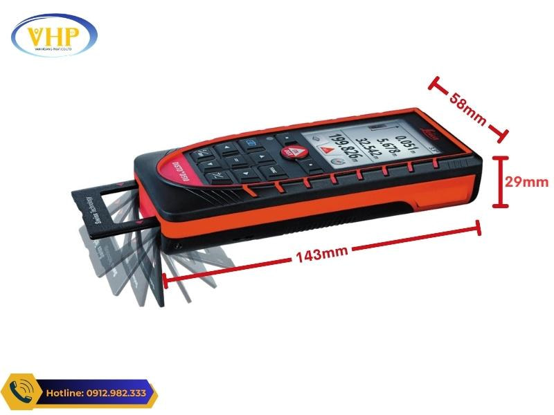 Kích thước Máy đo khoảng cách Laser Leica DISTO D510