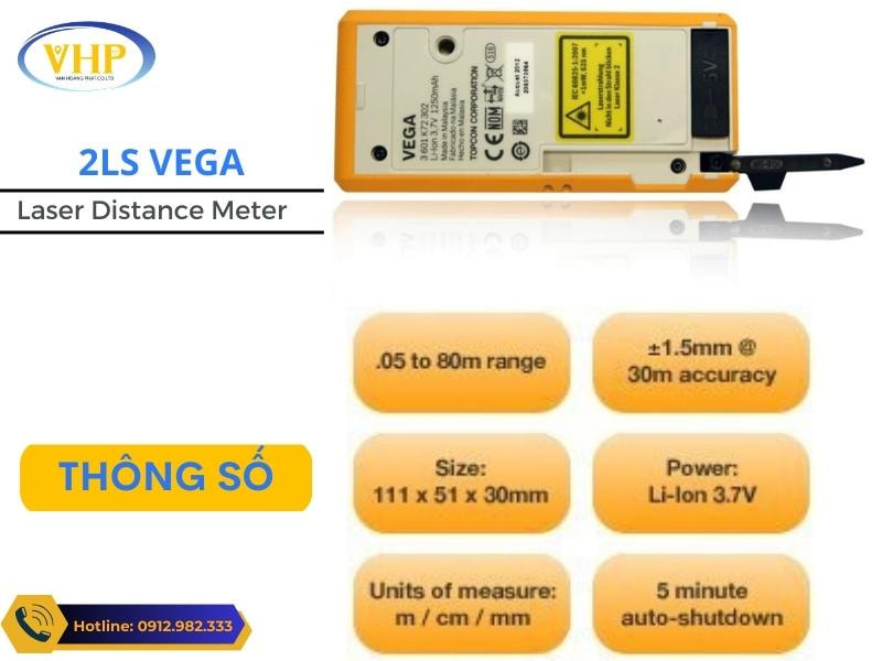 Thông số cơ bản của thước đo laser Topcon DM180