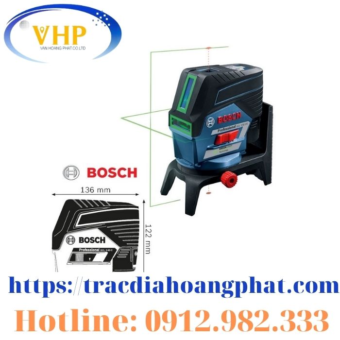 MÁY CÂN BẰNG LASER 2 TIA XANH BOSCH GCL2-50CG