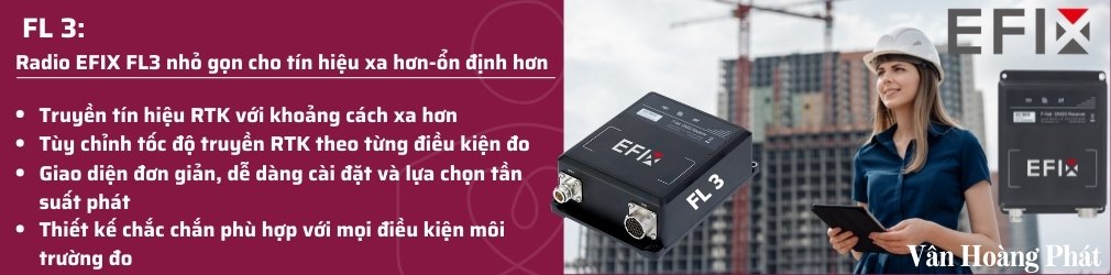 Radio ngoài của máy định vị vệ tinh RTK EFIX F7 IMU