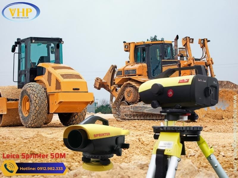 Máy thủy bình Leica Sprinter ứng dụng trong công tác san lấp mặt bằng