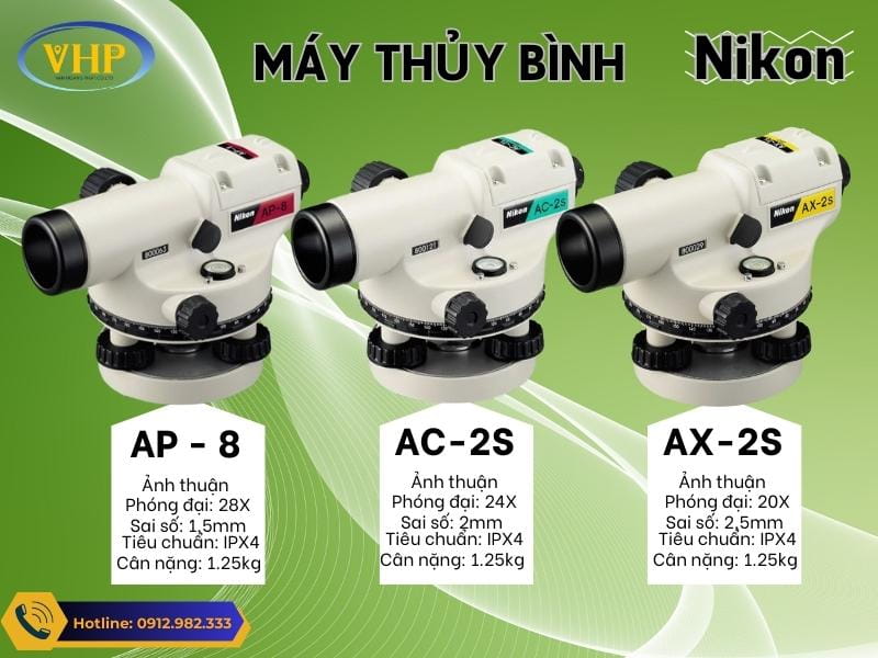 Thông số chính của máy thủy bình NIKON