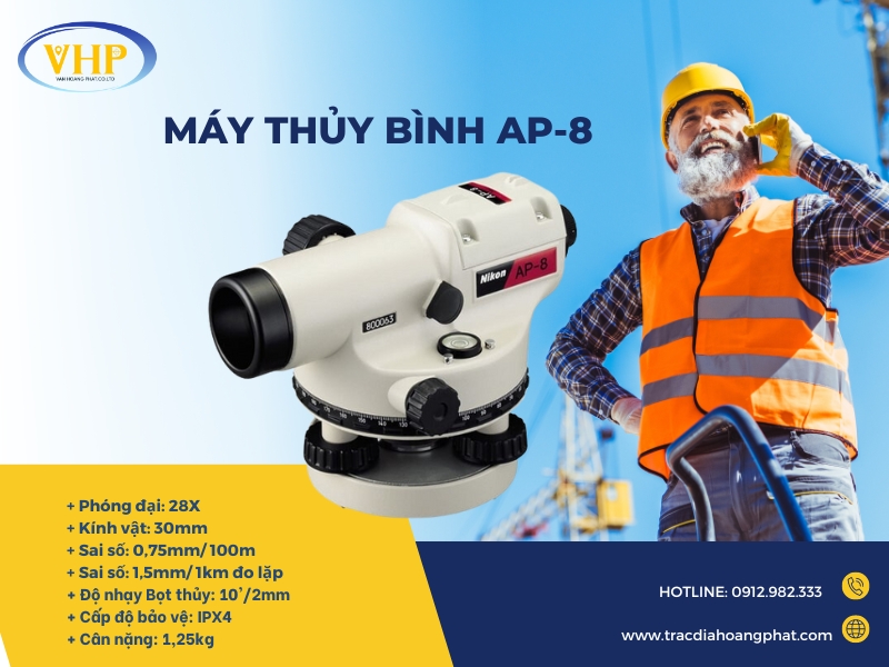 Máy thủy bình Nikon AP-8 Hàng CHính Hãng
