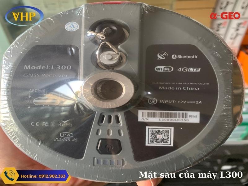 Thông số Máy GNSS RTK ALPHA GEO L300 Mặt Sau