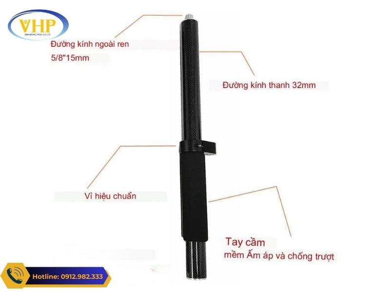 Đặc điểm cấu tạo của sào cacbon 4 đốt GNSS RTK