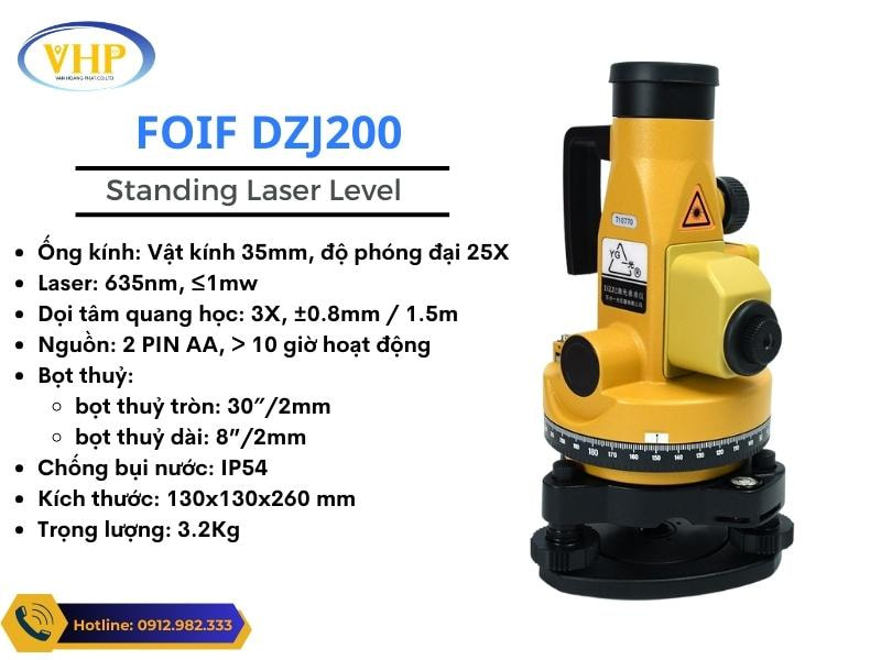 Mô tả cơ bản về máy chiếu đứng FOIF DZJ200