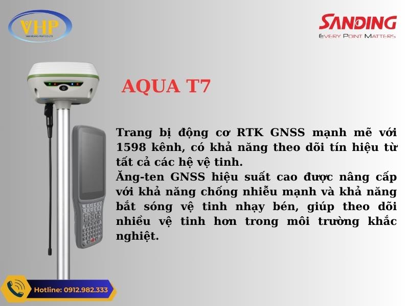 Máy GPS RTK SANDING T7 PLUS Với 1598 Kênh Vệ Tinh