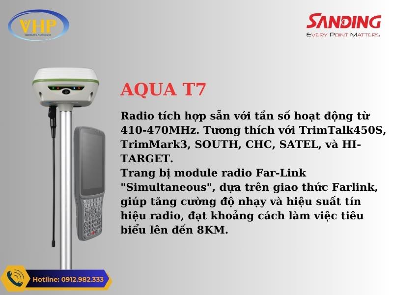 Máy GPS RTK SANDING T7 PLUS Trang Bị Radio Trong Giao Thức Farlink