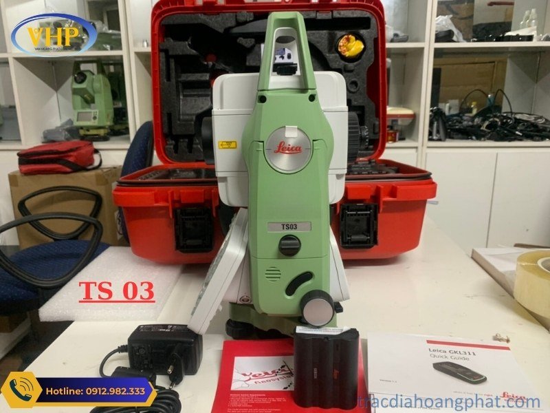 Hình ảnh thực tế mới nhất của máy toàn đạc điện tử Leica TS03