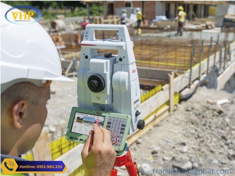 Ứng dụng đo của máy toàn đạc Leica Viva TS16 trong thi công xây dựng