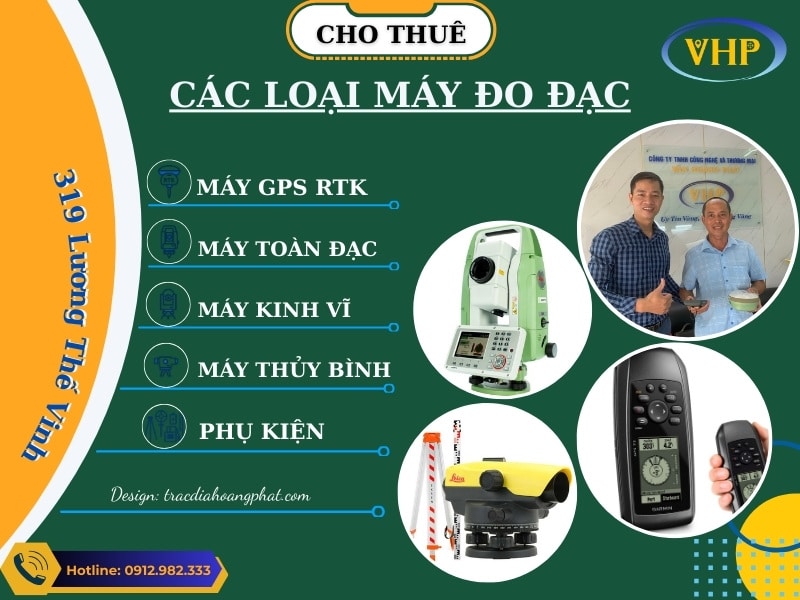 Giới thiệu về các loại thiết bị đo đạc được cho thuê tại Trắc Địa Hoàng Phát