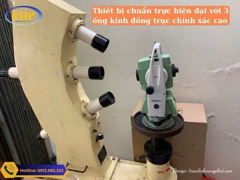 Hệ thống chuẩn trực hiện đại tại Trắc Địa Hoàng Phát, thiết bị chuyên dùng để kiểm định máy toàn đạc