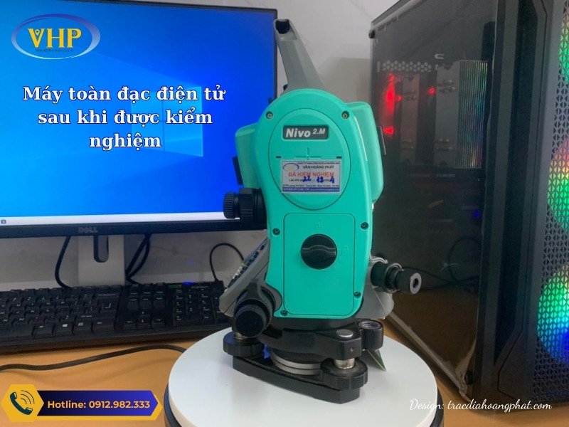 Máy toàn đạc sau khi được kiểm định phần mềm