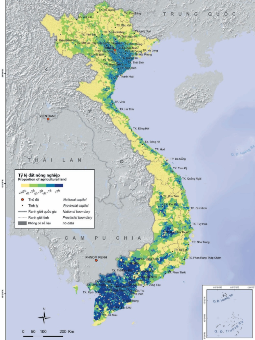 Bản đồ nông nghiệp Việt Nam là một sơ đồ hoặc hình ảnh tổng quát thể hiện các vùng sản xuất nông nghiệp, các loại cây trồng, vật nuôi,...