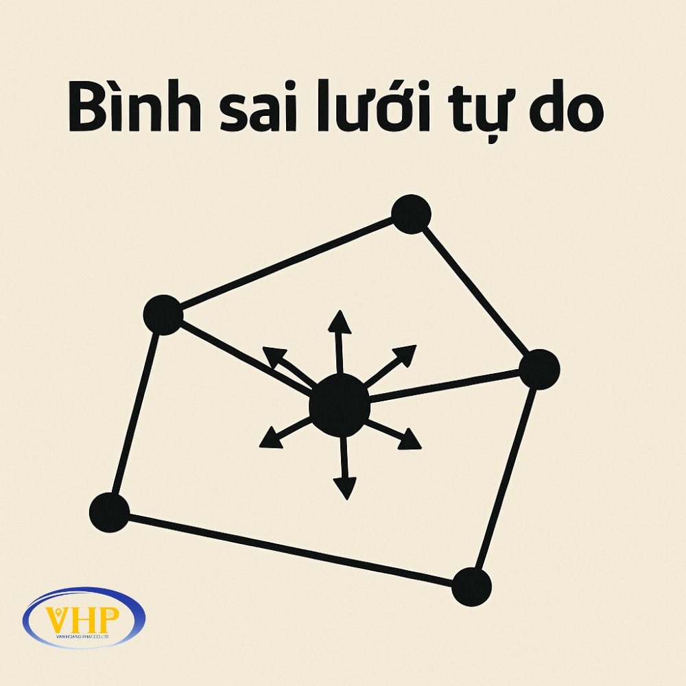Phương pháp bình sai lưới tự do dùng để kiểm soát biến dạng và đánh giá chất lượng mạng lưới đo đạc