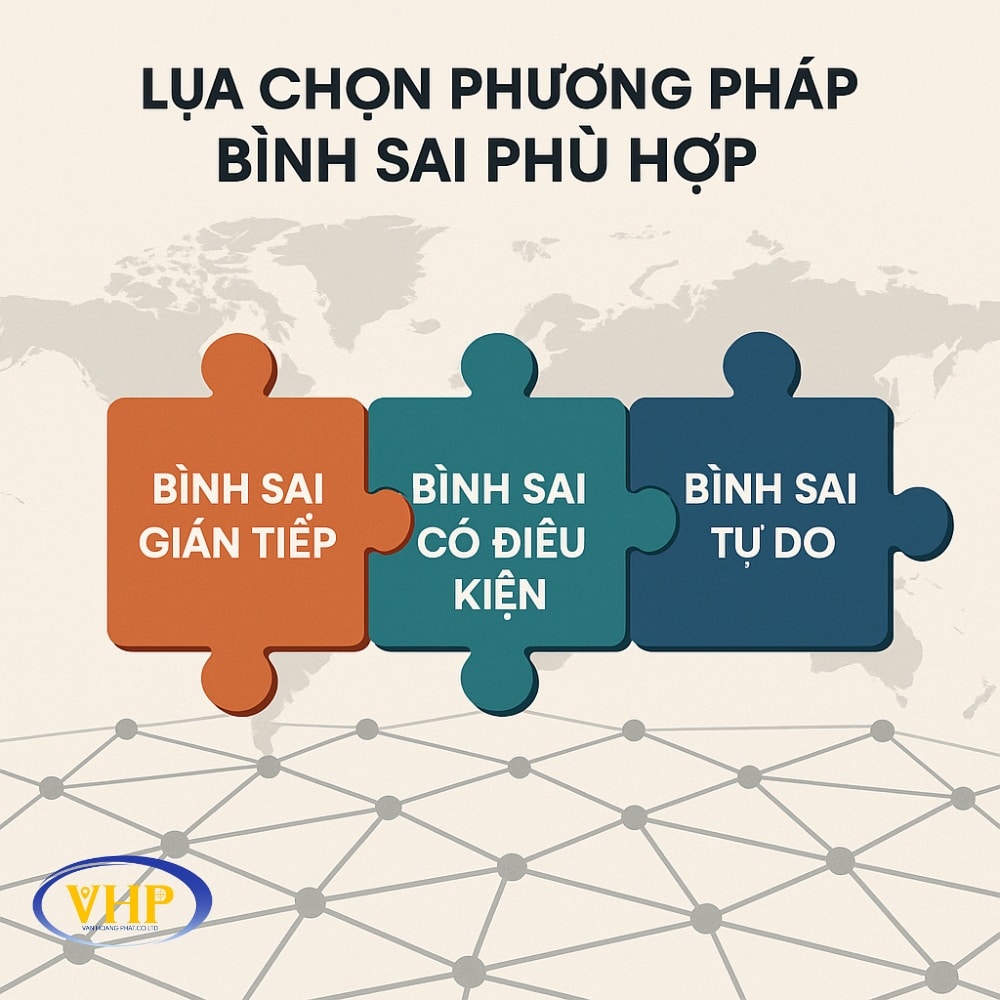 Quy trình lựa chọn phương pháp bình sai phù hợp