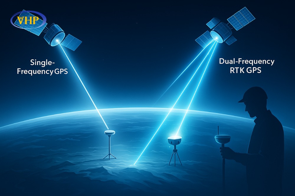 Nguyên lý hoạt động máy GPS RTK 2 tần số